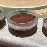 chocolate pudding in gu pud glass dishes